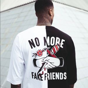 BAD MONDAY No More Fake Friends 3/4 Sleeve Tee